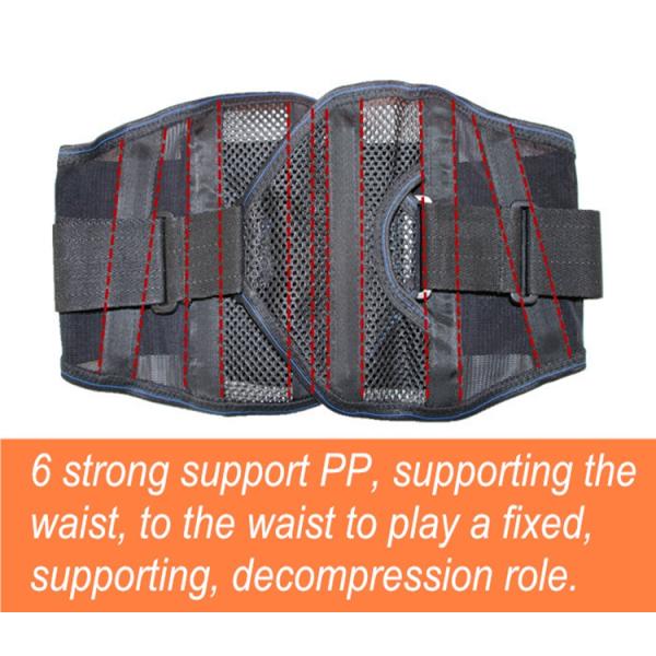 Mesh Cloth Abdomen Waist Support Belt With Net Pocket Black Color