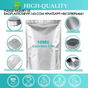 Mylar Bags For Food Storage With Oxygen Absorbers & Labels, 10 Mil Thick 3 Sizes
