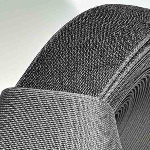 Cheap Black 40mm*380mm Elastic Hook And Loop Strap OEM Elastic Loop Tape for sale