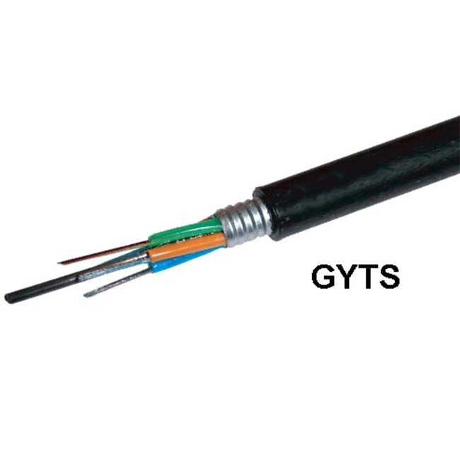 Reliable GYTS Fiber Optic Cable 24 Core Armored Design with Steel Tape and PE