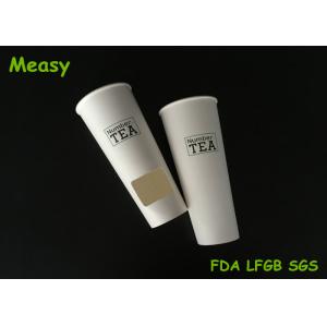 Virgin Pulp Material Coffee Double Wall Paper Cups With 2 Cups Integrated 600cc