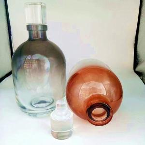 Glass Collar Round 500ml Vodka Bottle for Customized Production and Sale