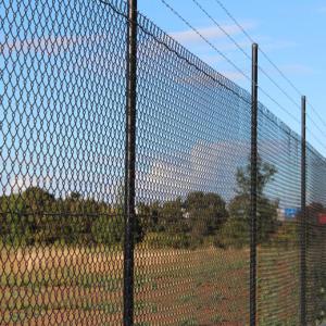 Cheap Flat Mesh Surface Pvc Coated Chain Link Fence Steel Wire Mesh Customized for sale