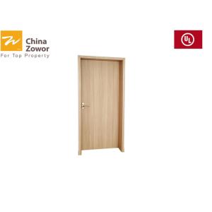 China Brown Panel Wood Fire Door with Steel Frame / Single Open Timber Fire Doors on sale
