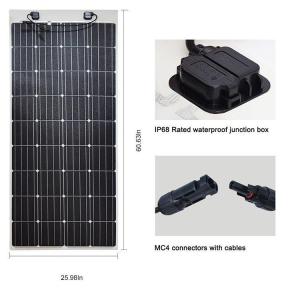 Custom Half Cell Campervan Flexible Solar Panel Kit Waterproof 12V 150W