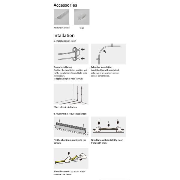 IP68 Waterproof Neon Flex LED Strip Lights Solid PU Swimming Pool LED Strip Lights
