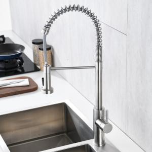 Cheap Spring Coil Touchless Kitchen Faucet With Pull Down Sprayer for sale