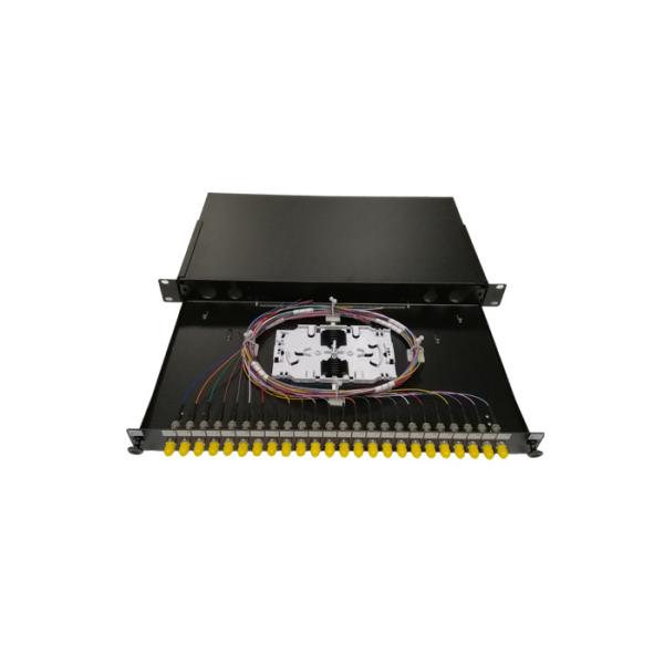 ODF 24 SC SX Fiber Optic Patch Panel Cold Roll Steel Material Rack Mount
