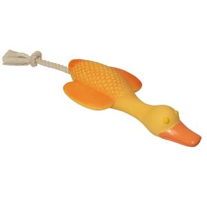 Wild Goose Fun Chewing Interaction Squeaker Training Latex Pet Rope Toys