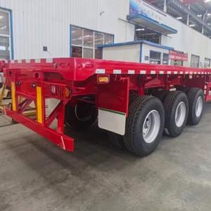 3 4 5 Axles 40ft Flatbed Semi Trailer 60ft High Load Capacity 13T-16T For Mexico