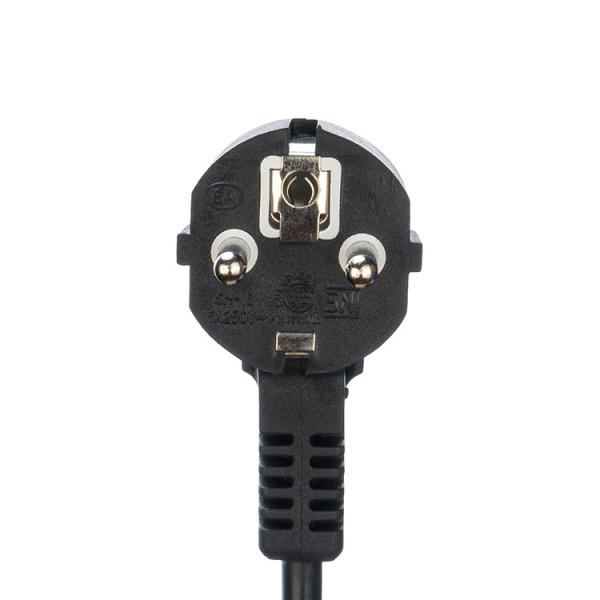 Electrical Plug Black Kema-keur Cable H05vv-f 3 Prong Extension Cord for Travel