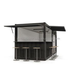 20ft Steel Frame Prefabricated Food Booth Container with Aluminum Windows and