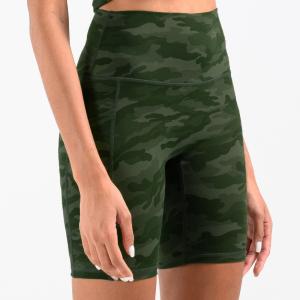 High Waisted Active Yoga Shorts Animal Print Workout Shorts Squat Proof Leopard