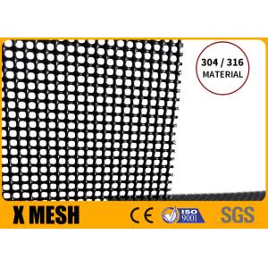 Stainless Steel Security Fly Screen Mesh For Windows Black Color