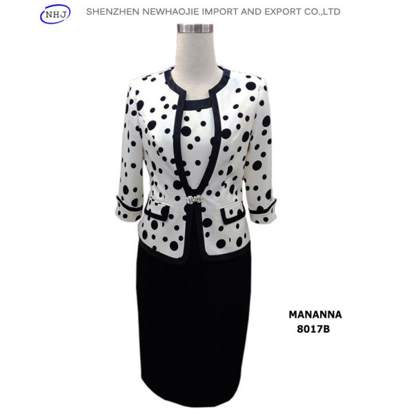 Quality Black and white dot pattern women's suits 8017B wholesale