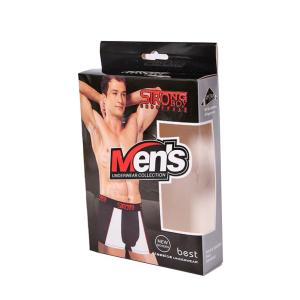 Custom Logo Printed Men Underwear Packing Pants Paper Packaging Box With Hanger