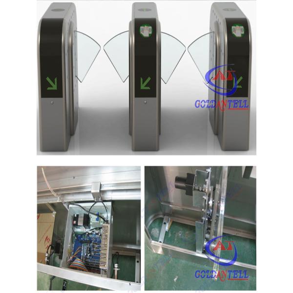 DC24V retractable Controlled Access Turnstiles wirh card reader identification equipments