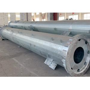 Polygonal / Conical shape high mast lighting poles , Stadium Light Pole 24 mm