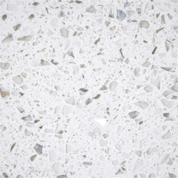 3200*1800*18MM Frostine White Glass Quartz Decorative Flooring Tile