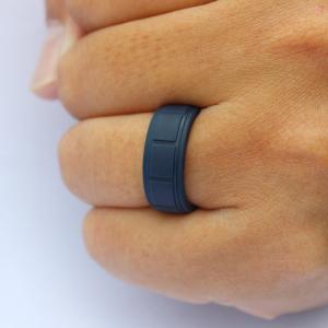 Anniversary Men's Silicone Rings 8mm Wide 2.5mm Thick Rubber Bands Rectangular