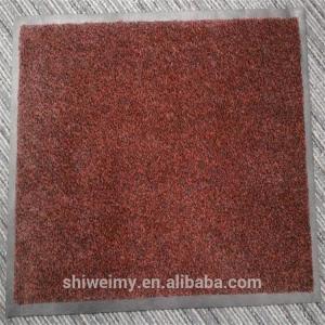 Machine washable red nylon material rubber backing door mat