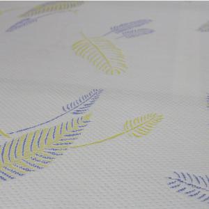 RoHS Anti Tear Polyester Jacquard Mattress Fabric With Leaf Pattern