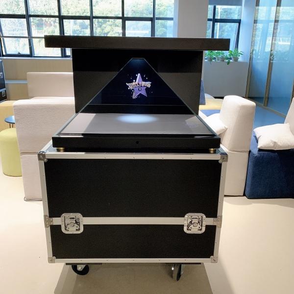270degree 32'' Holographic Display Pyramid 3D Hologram Showcase Full HD With