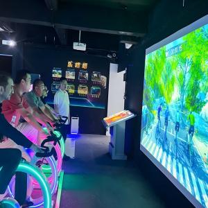 Custom Multi Player Outdoor Exercise Interact Bicycle Interactive Projection