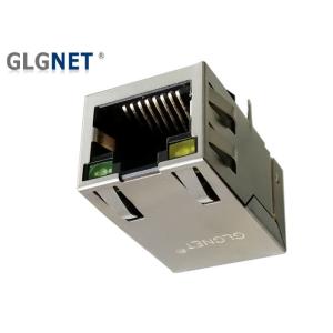 30 U" Gold Plating RJ45 Single Port Tab Up Magnetic Wiith Green Yellow LED