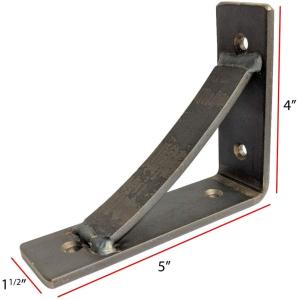 Hand Welded Steel Bracket Nonstandard Countertop Support Bracket for Fireplace