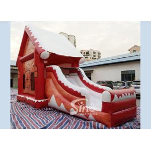 Commercial Grade Inflatable Christmas Jumping Castle With Slide For Kids And