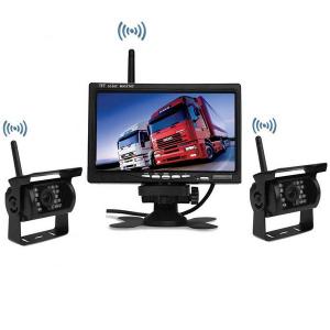 Cheap 7Inch Monitor Truck wireless dash camera Rear View Camera System with 2 reverse cameras for sale