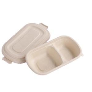 White Biodegradable Take Away Containers Disposable Eco Friendly Takeaway