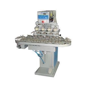 automatic pneumatic four color pens pad printer with conveyor