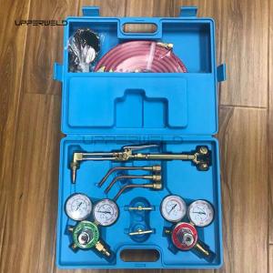 Forged Brass Body Portable Oxy Brazing Welder Tool Set with Two Hose Regulator