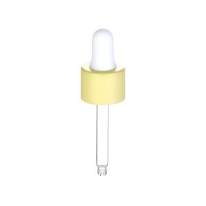 Screw on Cosmetic Glass Dropper Pipette with Smooth Aluminium Cap