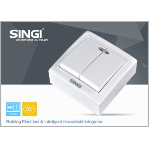 Cheap Two gang Electrical Wall Switch Socket with indicator light for sale