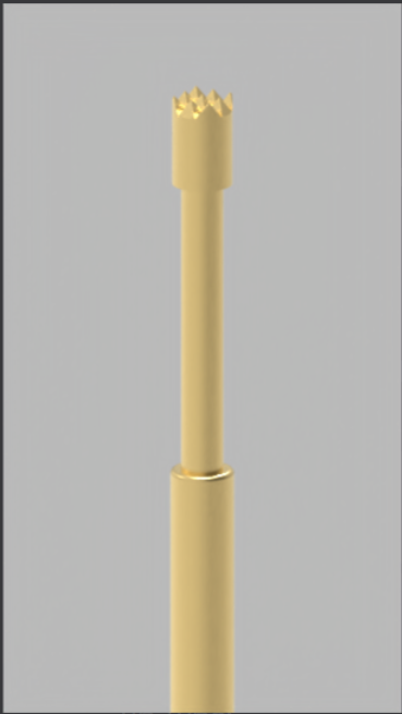 100mil Spring Test Probe with Crown Tip and BeCu Plunger for High Hitting