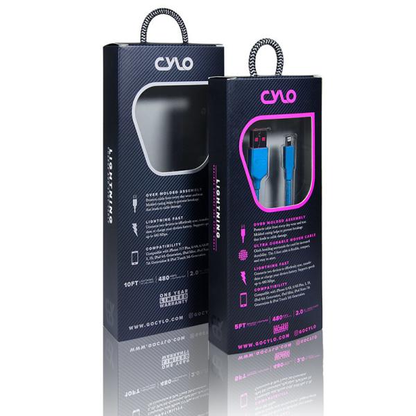 Custom Logo 300gsm paper Data Cable Packaging Box Retail Blister Pack With 4c