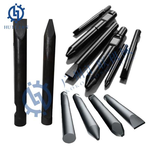 Quality Excavator Breaker Spare Parts Drill Bits E213 E215 E216 E218 E220 E224 E225 E235 E240A E12X E15X E18X E24X E106 E213A Breaker Chisel for NPK Hydraulic Hammer Parts wholesale
