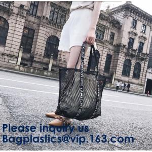 Mesh Beach Tote Large Bag Upgrade for Women with Multiple Pockets for Family