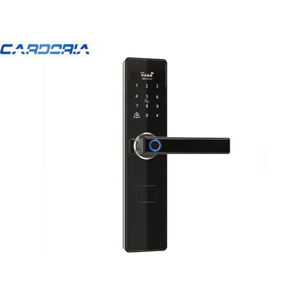 Quality Bio Fingerprint Unlock Wooden Sliding Door Lock , App Control Wireless Smart Door Lock wholesale