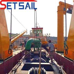 Total Height 2.2m Diesel Engine Water Flow 5000m3 Cutter Suction Dredger with