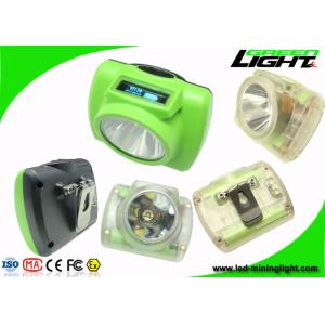 15000 Lux Mining Cap Lights PC ABS Material OLED Screen With Transparent Body