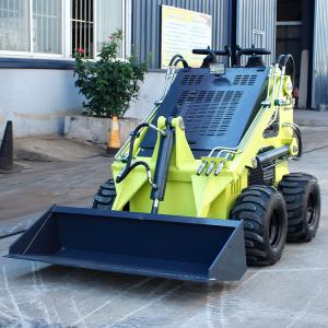 Cheap Cheap Walk Behind Wheel Mini Loader Skid Steer Attachments Remote Control Log Grapple Mini Skid Steer for sale