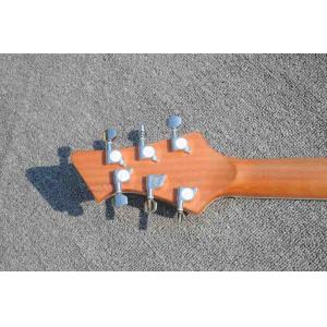 High quality custom 6 string electric guitar, flame maple veneer, wood color