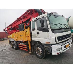 China USED SANY 49m Concrete Pump Truck 2012 Boom Pump With ISUZU Chassis on sale