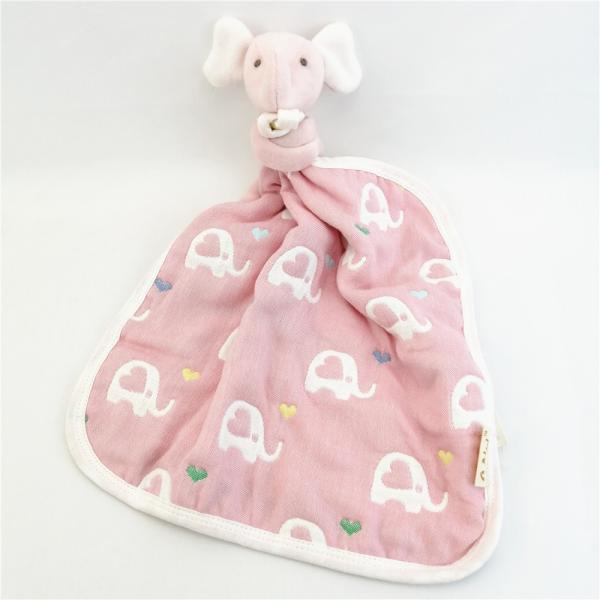 OAINI ODM OEM Elephant Baby Sleep Comforter Soft Animal Baby Comforter Toy