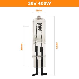 Two 2 Pin Halogen Bulb 400W 30V 75mm Length