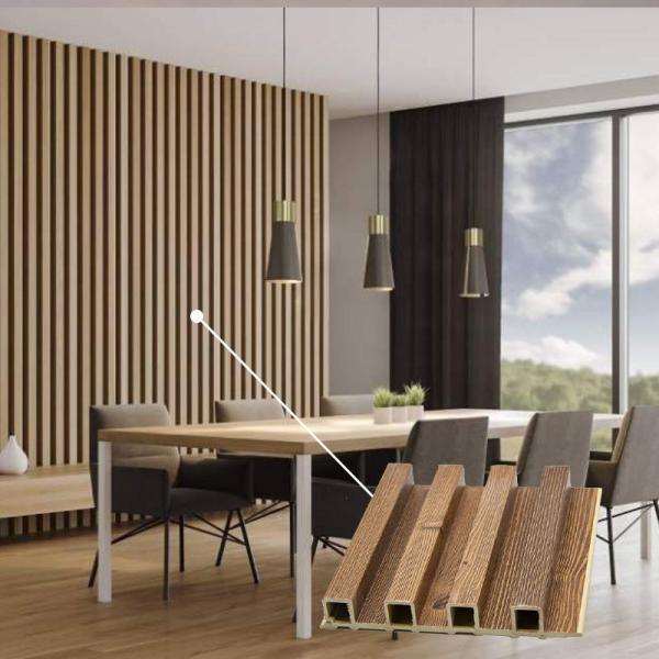 Quality Eco Friendly Fluted Wpc Wall Panel Indoor Use Wpc Wall Cladding Interior Decoration Alternative Wood wholesale